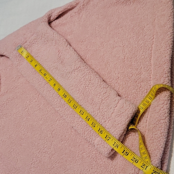 Jane and Bleeker pink teddy pullover women's medium - Picture 5 of 7